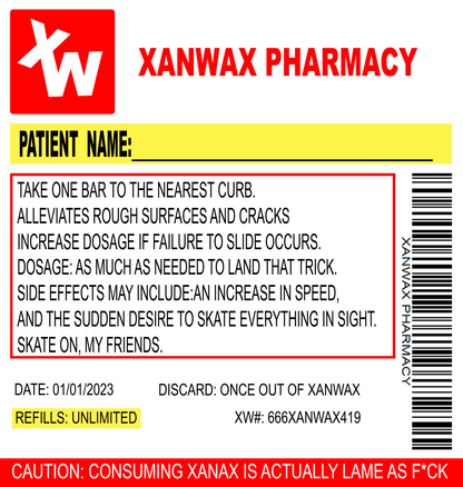 XANWAX Multipurpose Skateboard Curb Wax OR Candle - Anxiety Relief Ergonomic Design